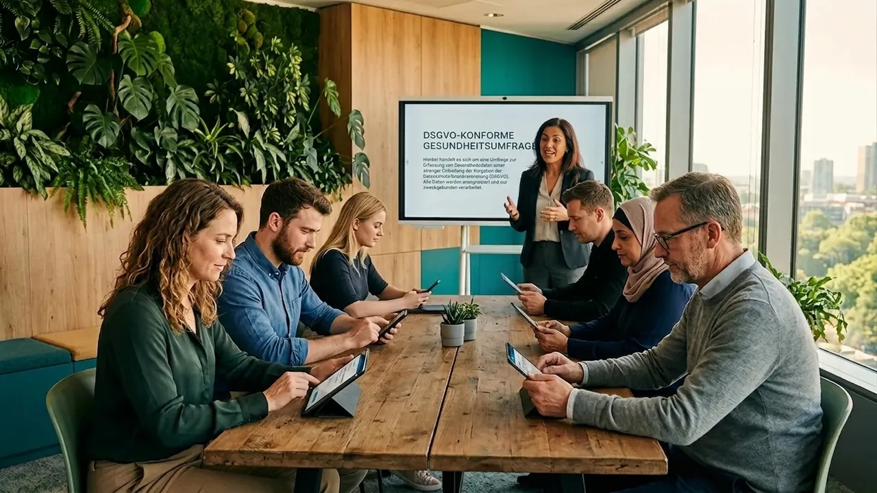 DSGVO-konforme Mitarbeiterbefragung im Team — Tablets statt Papier